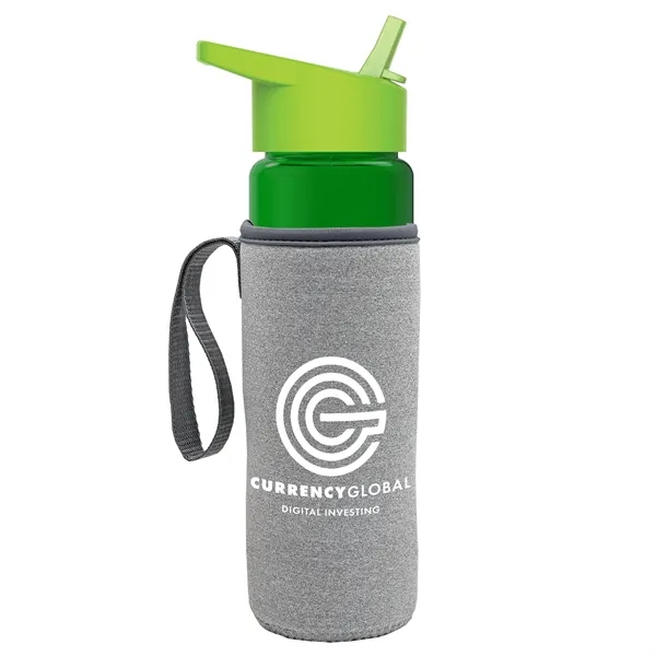 24 Oz Bottle- Flip Straw Lid & Insulator Caddy... from ASI 40480 Koozie Group