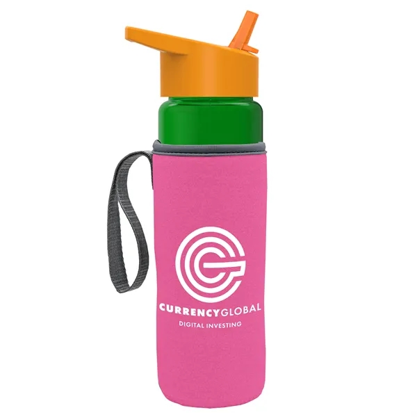 24 Oz Bottle- Flip Straw Lid & Insulator Caddy... from ASI 40480 Koozie Group