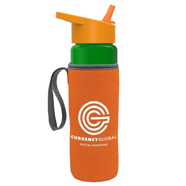 24 Oz Bottle- Flip Straw Lid & Insulator Caddy... from ASI 40480 Koozie Group
