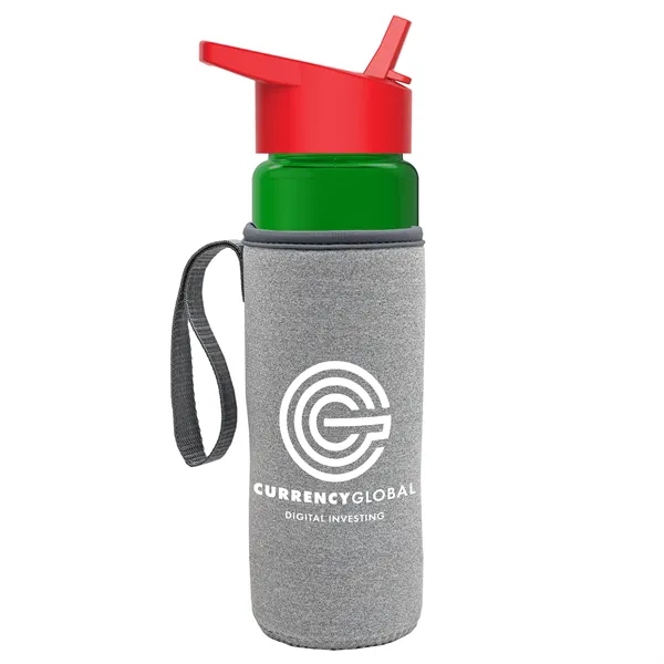 24 Oz Bottle- Flip Straw Lid & Insulator Caddy... from ASI 40480 Koozie Group