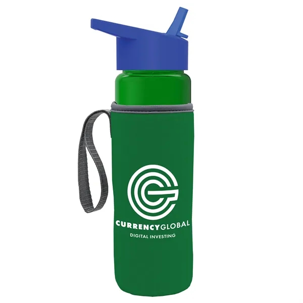 24 Oz Bottle- Flip Straw Lid & Insulator Caddy... from ASI 40480 Koozie Group