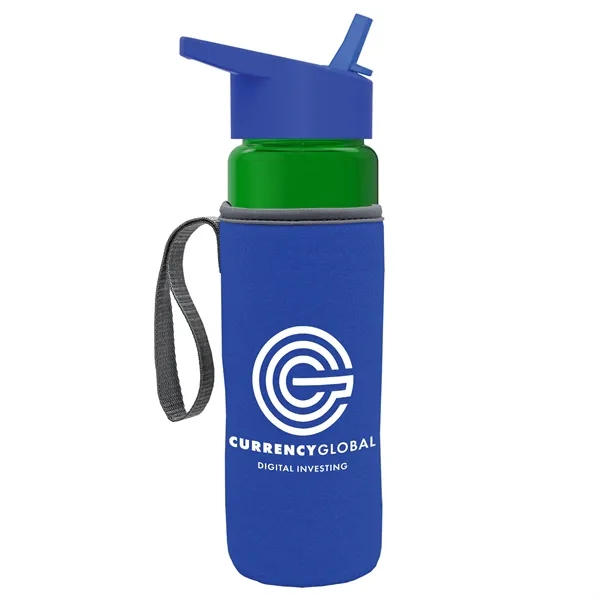 24 Oz Bottle- Flip Straw Lid & Insulator Caddy... from ASI 40480 Koozie Group