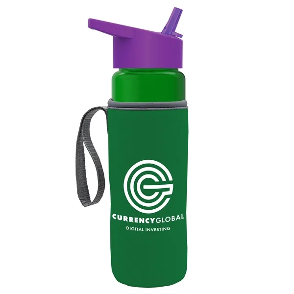 24 Oz Bottle- Flip Straw Lid & Insulator Caddy... from ASI 40480 Koozie Group