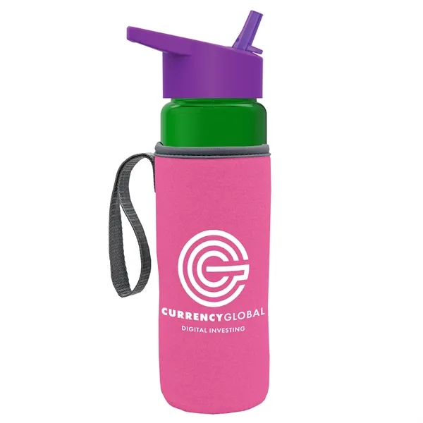 24 Oz Bottle- Flip Straw Lid & Insulator Caddy... from ASI 40480 Koozie Group