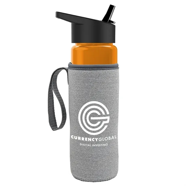24 Oz Bottle- Flip Straw Lid & Insulator Caddy... from ASI 40480 Koozie Group