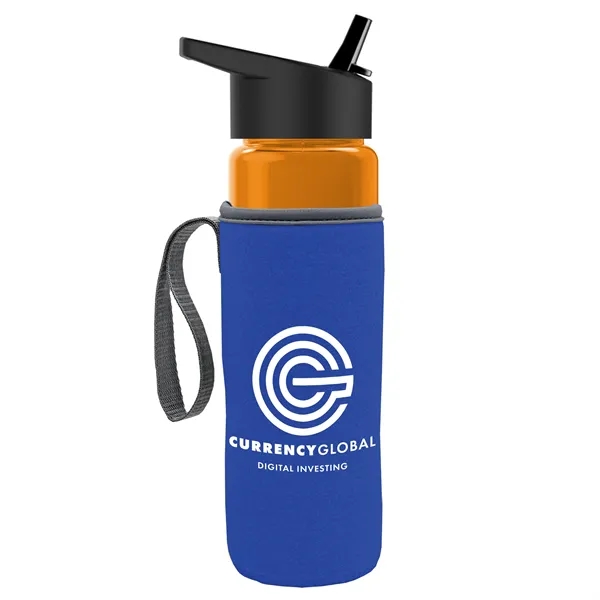 24 Oz Bottle- Flip Straw Lid & Insulator Caddy... from ASI 40480 Koozie Group