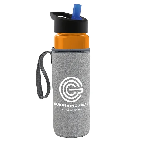 24 Oz Bottle- Flip Straw Lid & Insulator Caddy... from ASI 40480 Koozie Group