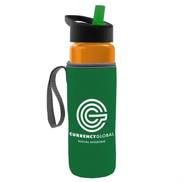 24 Oz Bottle- Flip Straw Lid & Insulator Caddy... from ASI 40480 Koozie Group