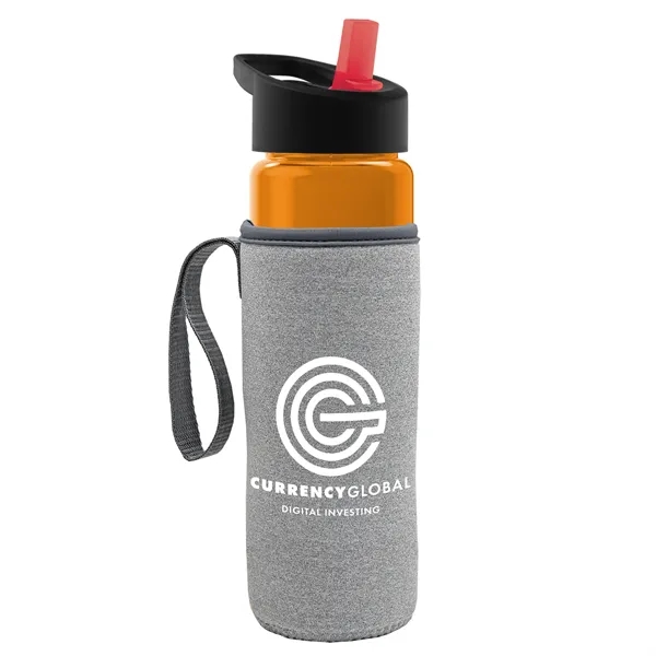 24 Oz Bottle- Flip Straw Lid & Insulator Caddy... from ASI 40480 Koozie Group