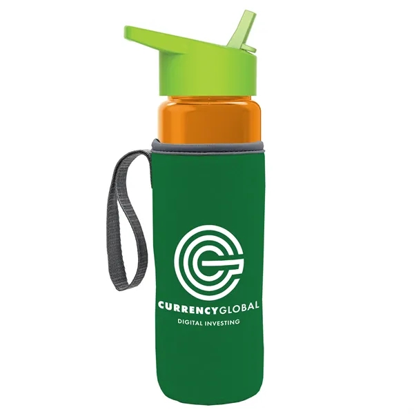 24 Oz Bottle- Flip Straw Lid & Insulator Caddy... from ASI 40480 Koozie Group