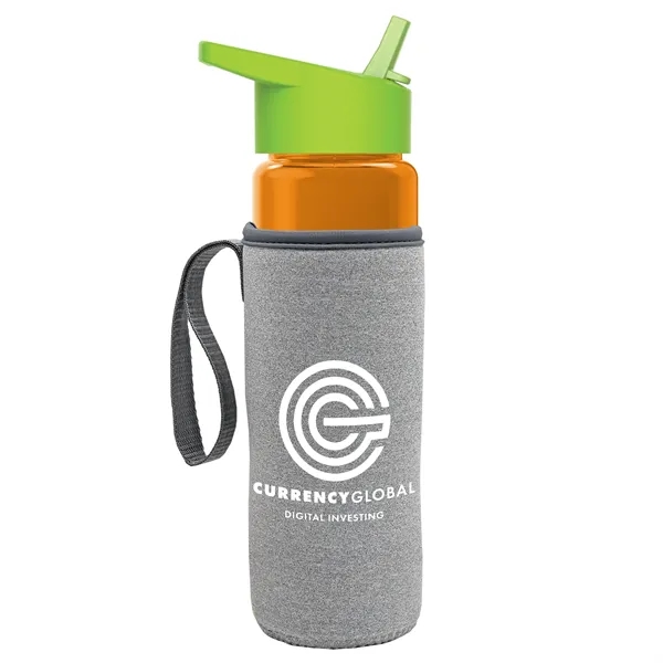 24 Oz Bottle- Flip Straw Lid & Insulator Caddy... from ASI 40480 Koozie Group