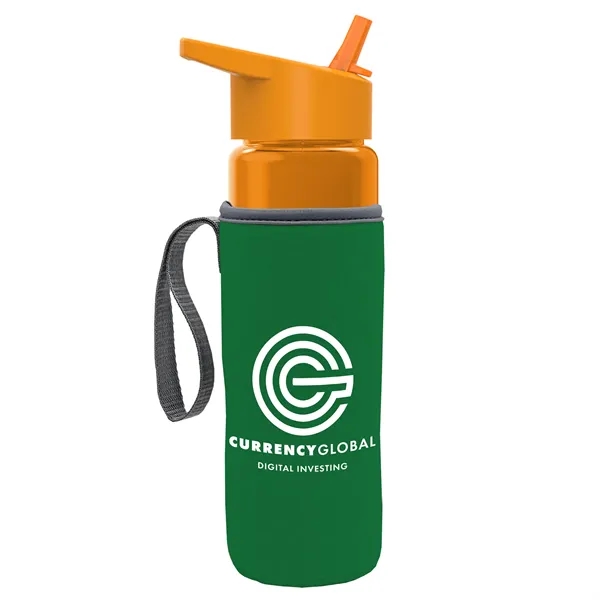 24 Oz Bottle- Flip Straw Lid & Insulator Caddy... from ASI 40480 Koozie Group