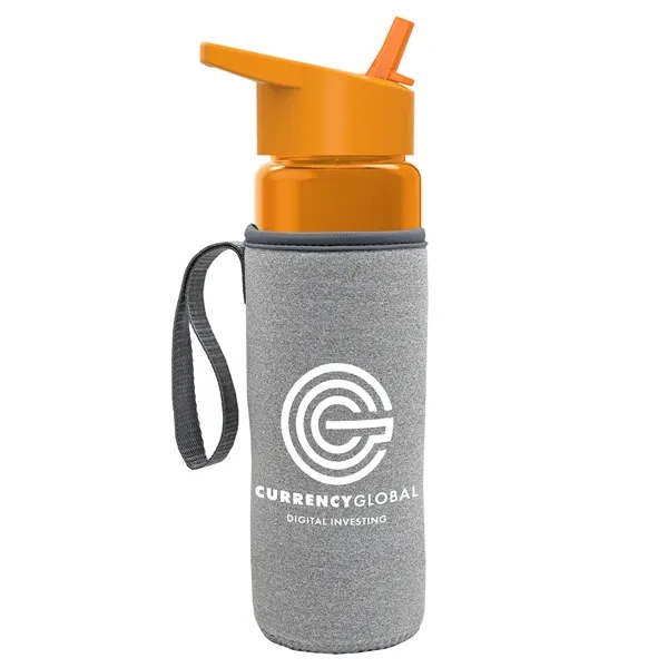 24 Oz Bottle- Flip Straw Lid & Insulator Caddy... from ASI 40480 Koozie Group