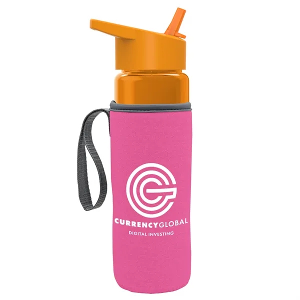 24 Oz Bottle- Flip Straw Lid & Insulator Caddy... from ASI 40480 Koozie Group