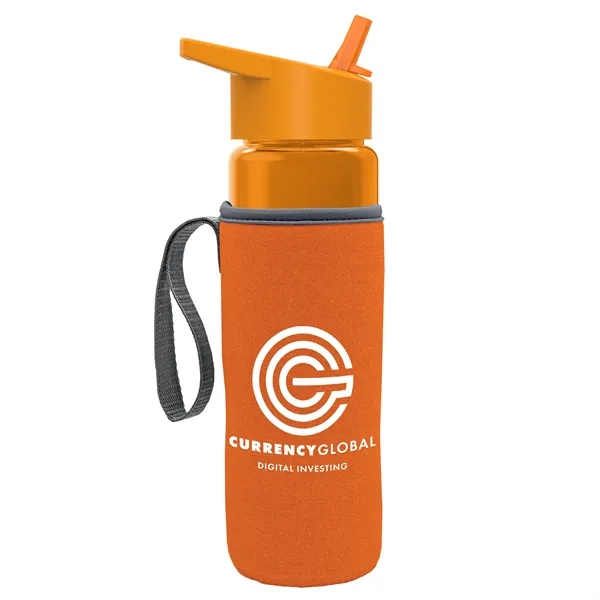 24 Oz Bottle- Flip Straw Lid & Insulator Caddy... from ASI 40480 Koozie Group
