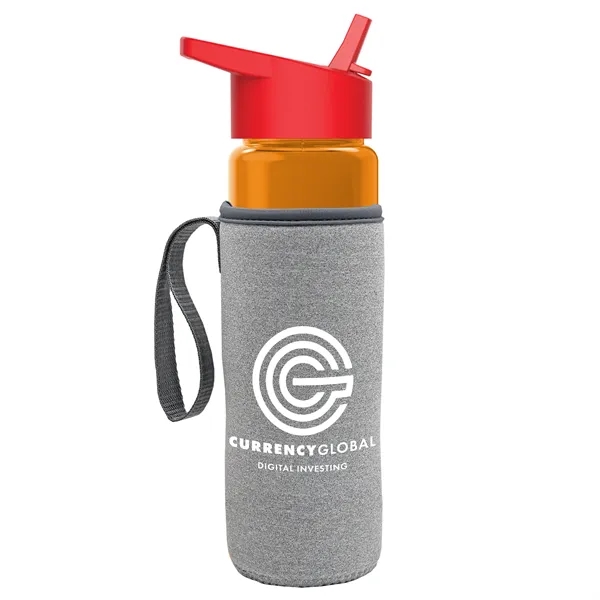 24 Oz Bottle- Flip Straw Lid & Insulator Caddy... from ASI 40480 Koozie Group
