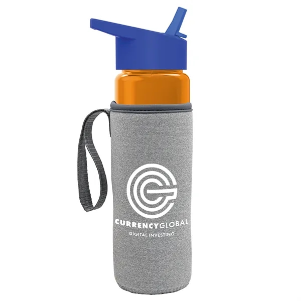24 Oz Bottle- Flip Straw Lid & Insulator Caddy... from ASI 40480 Koozie Group