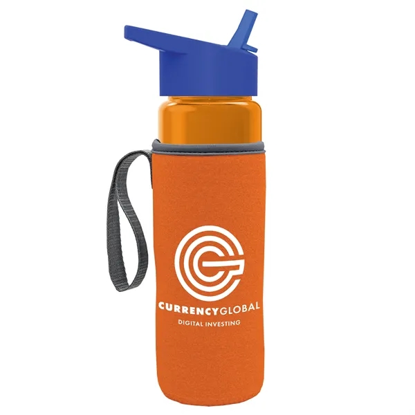 24 Oz Bottle- Flip Straw Lid & Insulator Caddy... from ASI 40480 Koozie Group