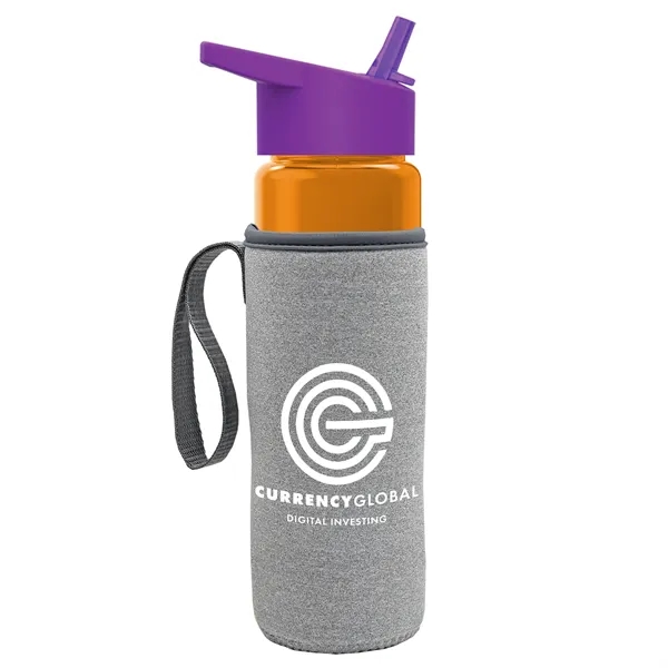 24 Oz Bottle- Flip Straw Lid & Insulator Caddy... from ASI 40480 Koozie Group