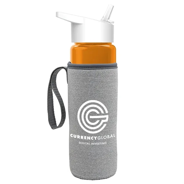24 Oz Bottle- Flip Straw Lid & Insulator Caddy... from ASI 40480 Koozie Group