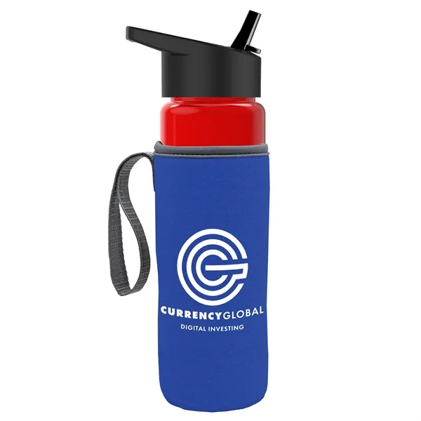 24 Oz Bottle- Flip Straw Lid & Insulator Caddy... from ASI 40480 Koozie Group