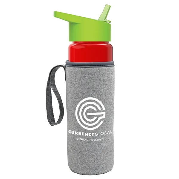 24 Oz Bottle- Flip Straw Lid & Insulator Caddy... from ASI 40480 Koozie Group