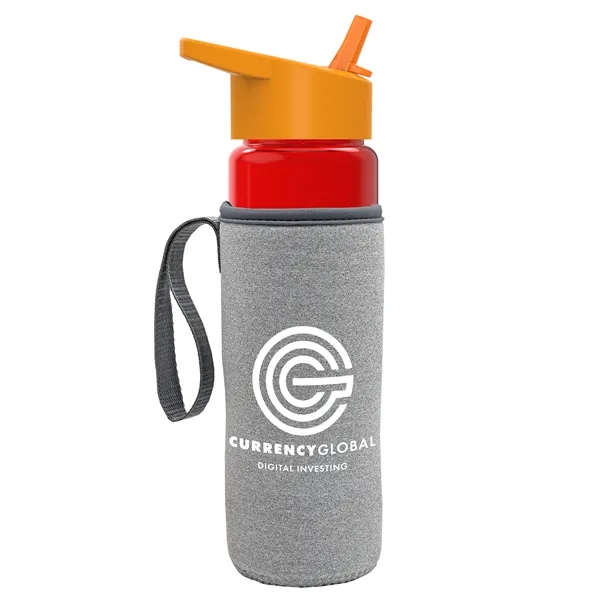 24 Oz Bottle- Flip Straw Lid & Insulator Caddy... from ASI 40480 Koozie Group