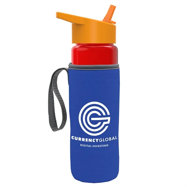 24 Oz Bottle- Flip Straw Lid & Insulator Caddy... from ASI 40480 Koozie Group