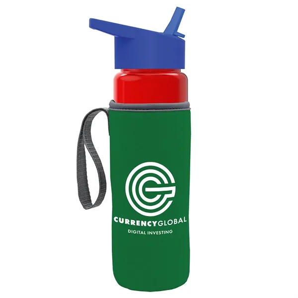 24 Oz Bottle- Flip Straw Lid & Insulator Caddy... from ASI 40480 Koozie Group