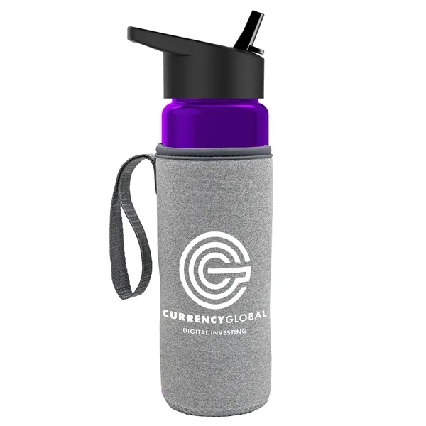 24 Oz Bottle- Flip Straw Lid & Insulator Caddy... from ASI 40480 Koozie Group