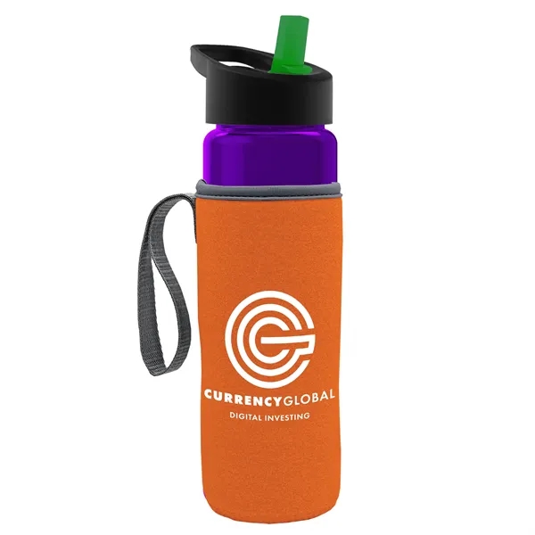 24 Oz Bottle- Flip Straw Lid & Insulator Caddy... from ASI 40480 Koozie Group