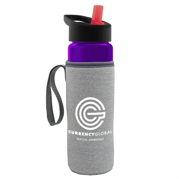 24 Oz Bottle- Flip Straw Lid & Insulator Caddy... from ASI 40480 Koozie Group