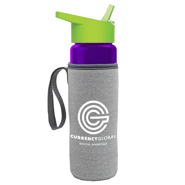24 Oz Bottle- Flip Straw Lid & Insulator Caddy... from ASI 40480 Koozie Group