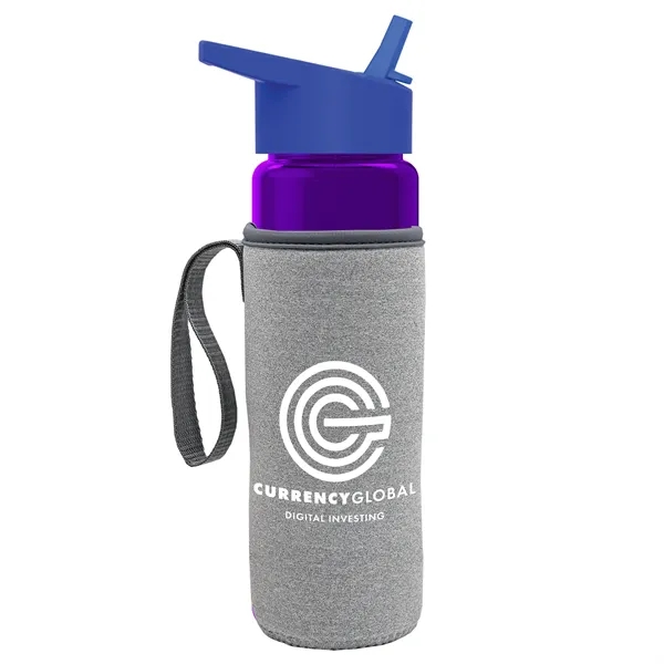 24 Oz Bottle- Flip Straw Lid & Insulator Caddy... from ASI 40480 Koozie Group