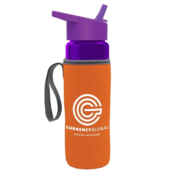 24 Oz Bottle- Flip Straw Lid & Insulator Caddy... from ASI 40480 Koozie Group