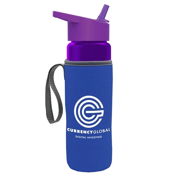 24 Oz Bottle- Flip Straw Lid & Insulator Caddy... from ASI 40480 Koozie Group