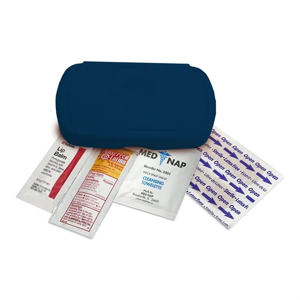 Summer first aid kit. Oval shape, pocket size, elegant details.... from ASI 40480 Koozie Group