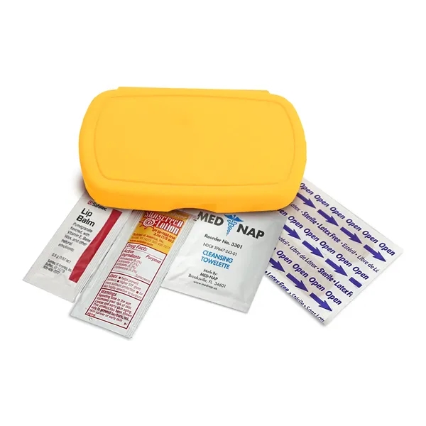 Summer first aid kit. Oval shape, pocket size, elegant details.... from ASI 40480 Koozie Group