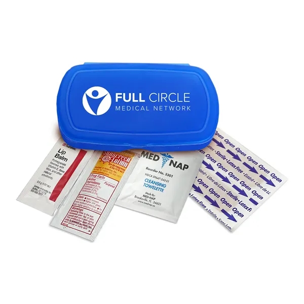 Summer first aid kit. Oval shape, pocket size, elegant details.... from ASI 40480 Koozie Group