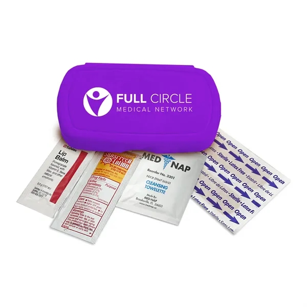 Summer first aid kit. Oval shape, pocket size, elegant details.... from ASI 40480 Koozie Group