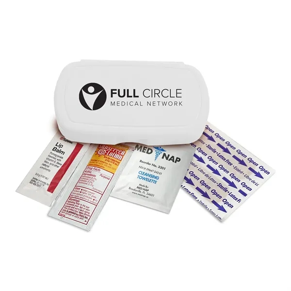 Summer first aid kit. Oval shape, pocket size, elegant details.... from ASI 40480 Koozie Group