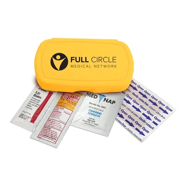 Summer first aid kit. Oval shape, pocket size, elegant details.... from ASI 40480 Koozie Group