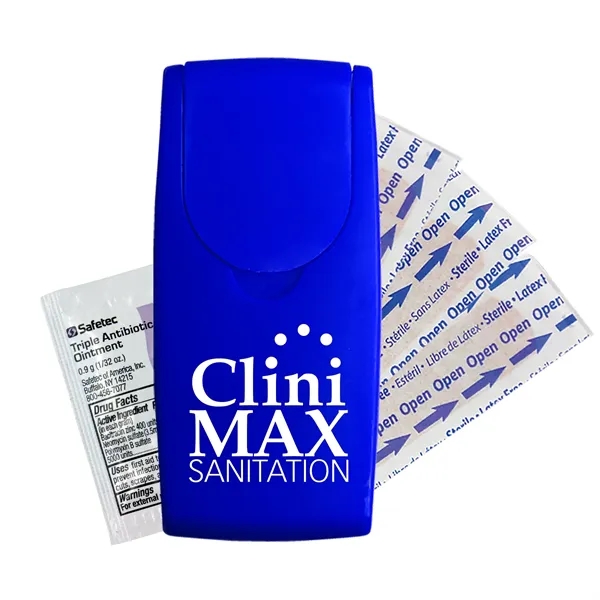 First aid kit, slim and convenient with a flip top lid,... from ASI 40480 Koozie Group