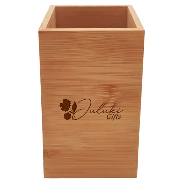 Small Bamboo Box and Utensil Holder... from ASI 40480 Koozie Group