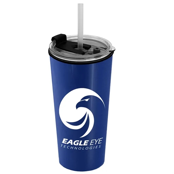 18 oz. Double-Wall Insulated Travel/ Coffee Cup with 2-in-1 Flip and... from ASI 40480 Koozie Group