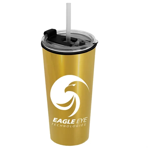 18 oz. Double-Wall Insulated Travel/ Coffee Cup with 2-in-1 Flip and... from ASI 40480 Koozie Group