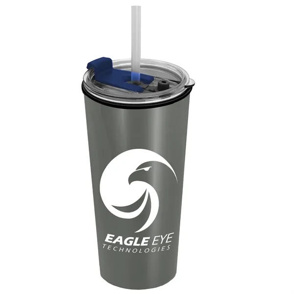 18 oz. Double-Wall Insulated Travel/ Coffee Cup with 2-in-1 Flip and... from ASI 40480 Koozie Group