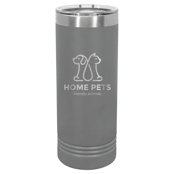 Polar Camel stainless steel 22-ounce insulated tumbler with sliding lid.... from ASI 74601 Calico