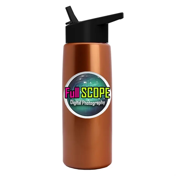 26 oz Metallic Bottle with Flip Straw lid... from ASI 40480 Koozie Group