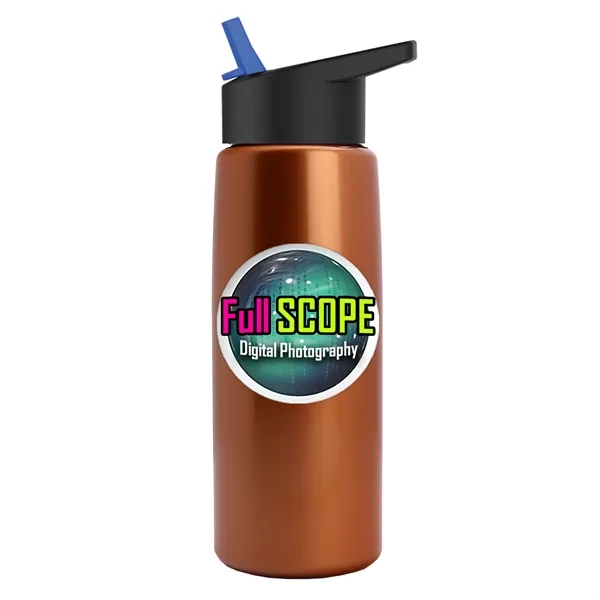 26 oz Metallic Bottle with Flip Straw lid... from ASI 40480 Koozie Group